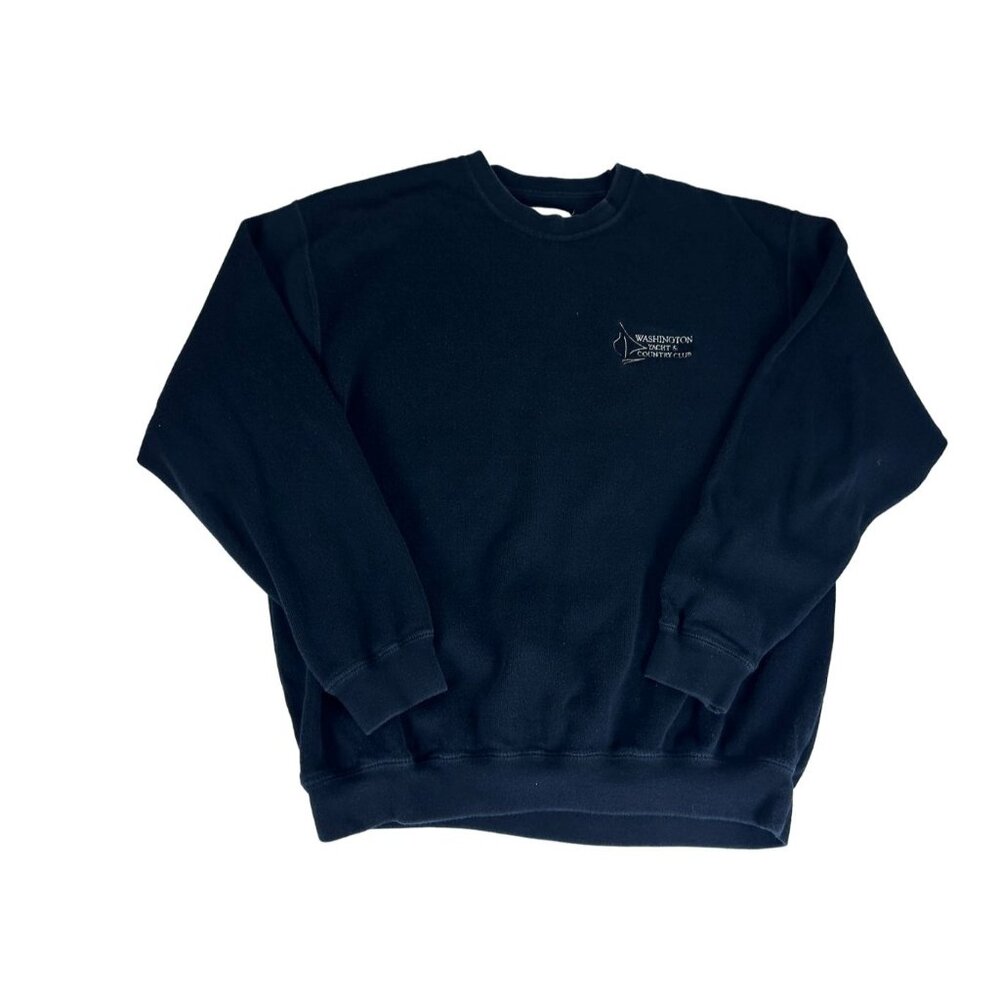 Cutter & Buck Men's Top Black Long Sleeve Crewneck Pullover Cotton Sweatshirt L - Picture 1 of 6